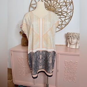 Women’s Pink Stitch size 6 Elegant slip dress Cream, peach‎  and Black